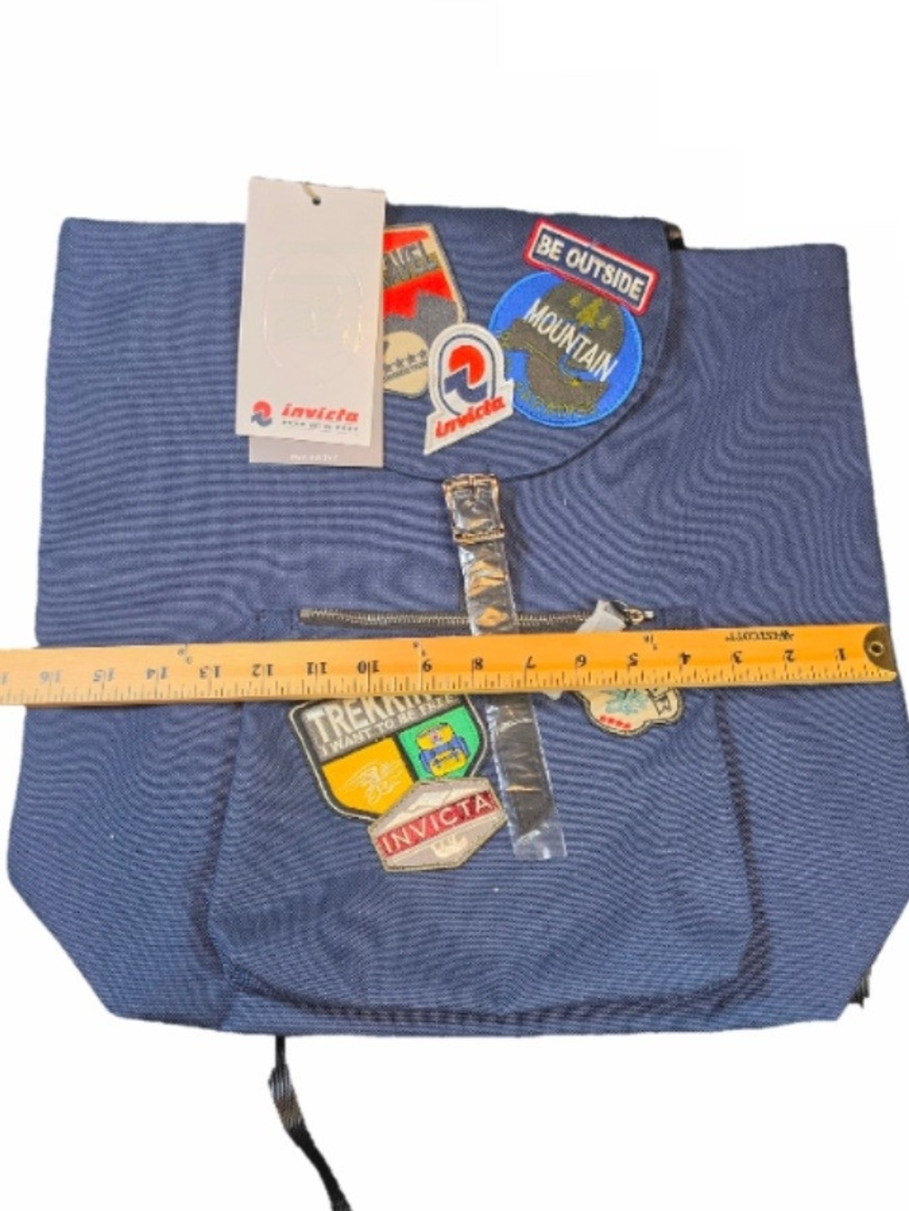 Invicta Alpino Heritage Patch Blue Backpack Italian Embroidered Outdoor Patches